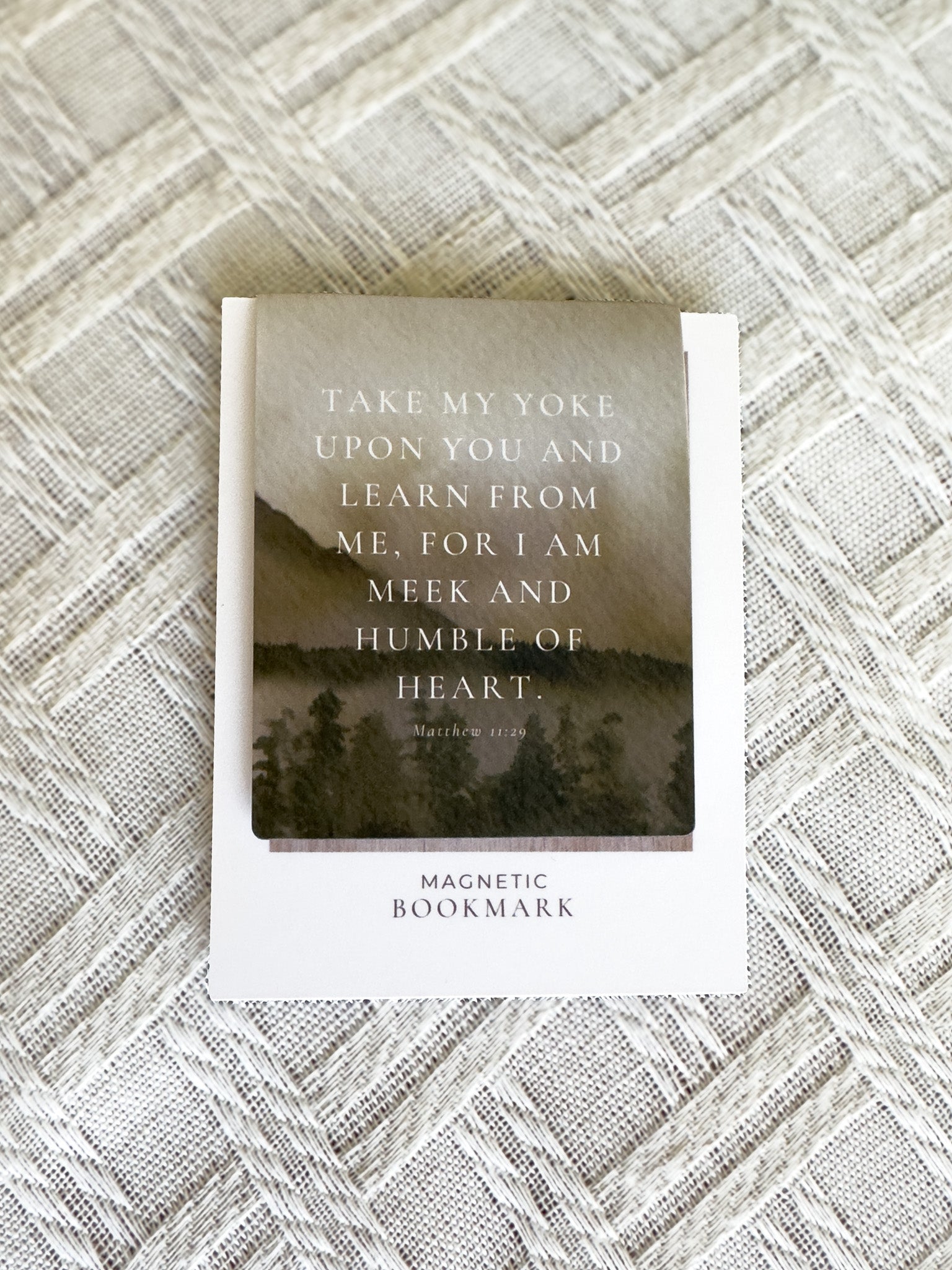 Matthew 11:28–30 Magnetic Bookmark – Christian Bible Verse Page Marker