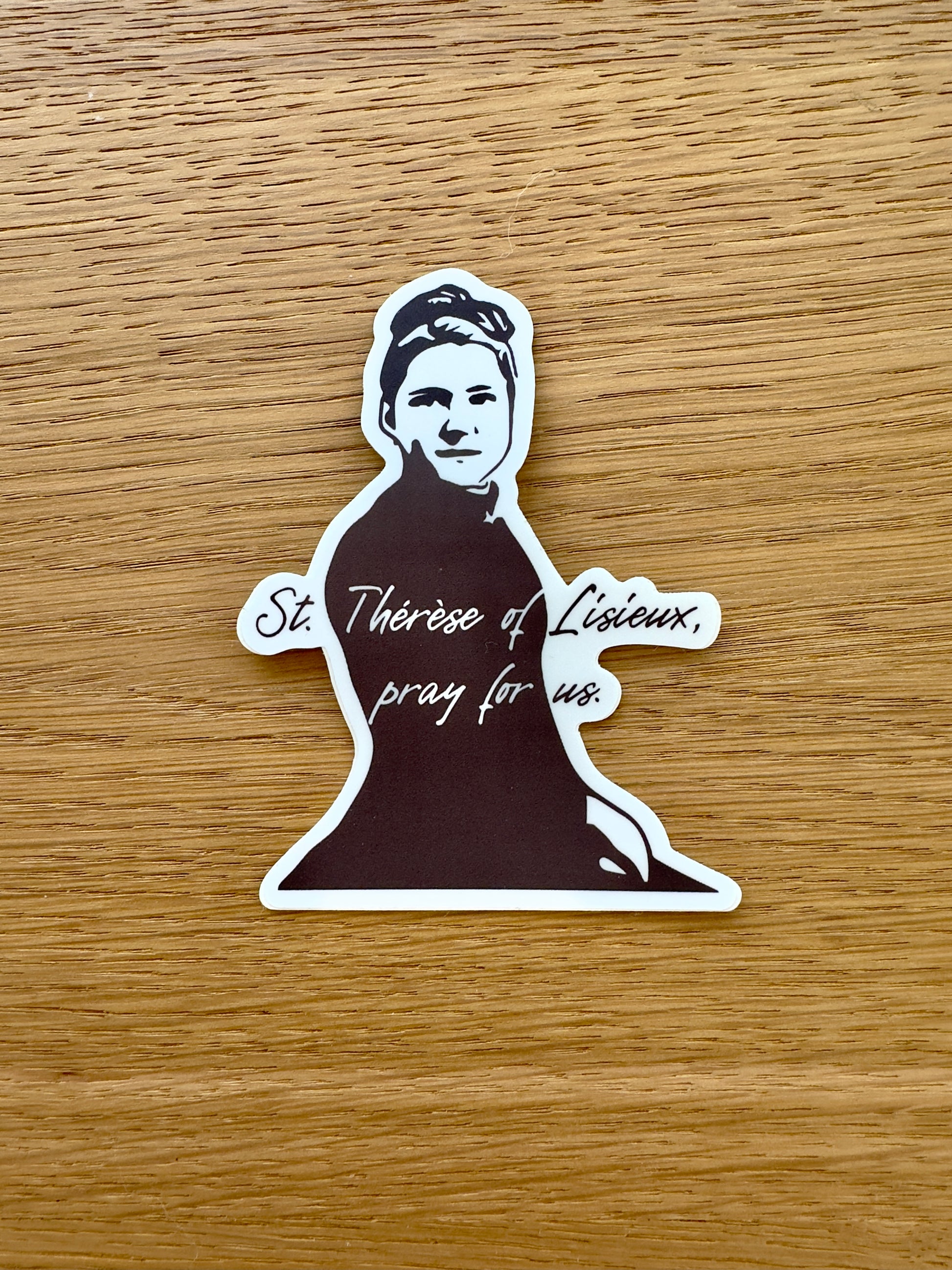 St. Thérèse of Lisieux Catholic Sticker – Little Flower Weatherproof Vinyl Sticker