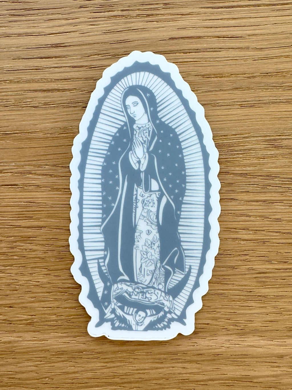 Our Lady of Guadalupe Catholic Sticker – Weatherproof Vinyl Marian Devotion Sticker