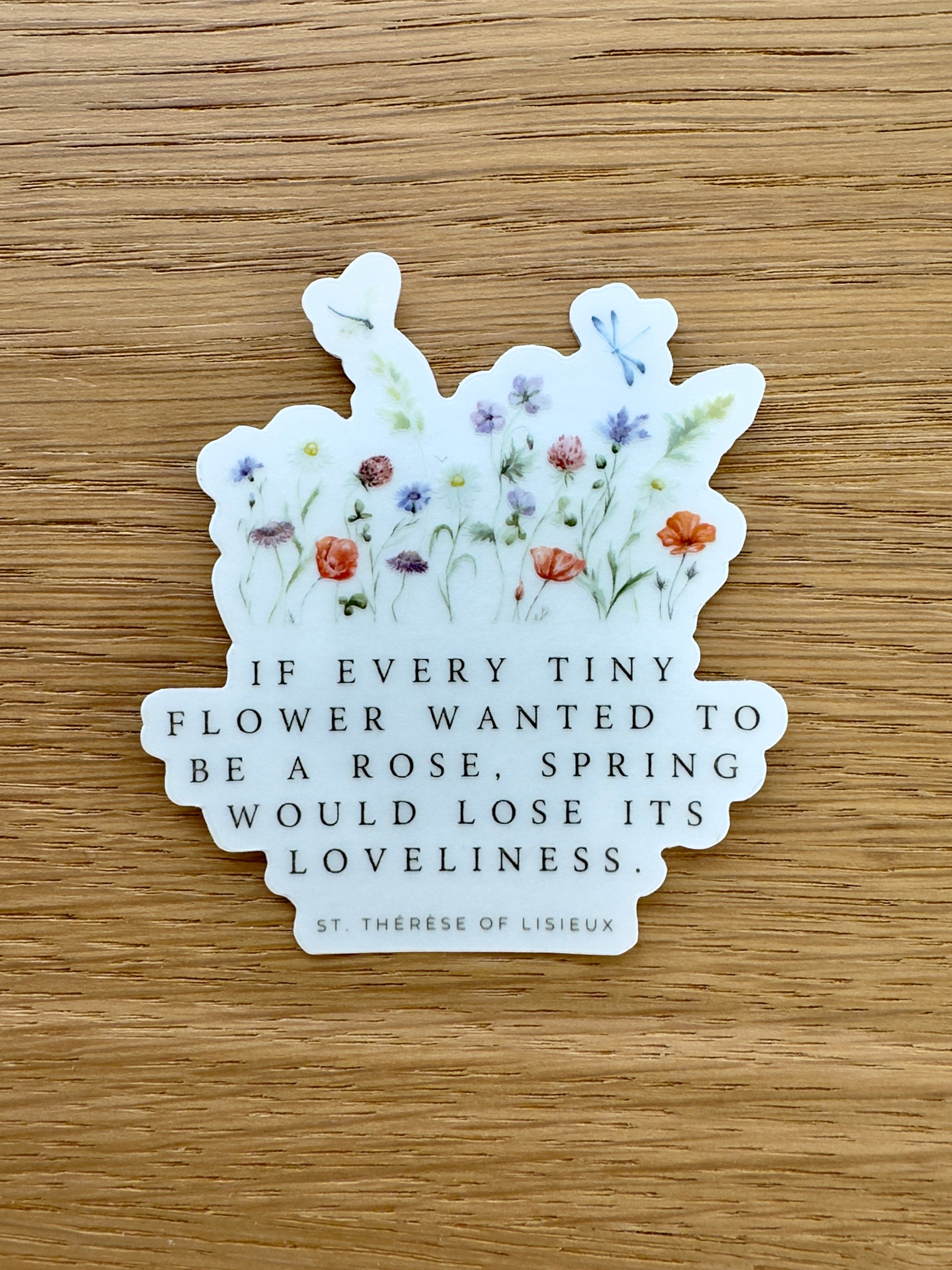 Spring Sticker – St. Thérèse of Lisieux Catholic Weatherproof Vinyl Sticker