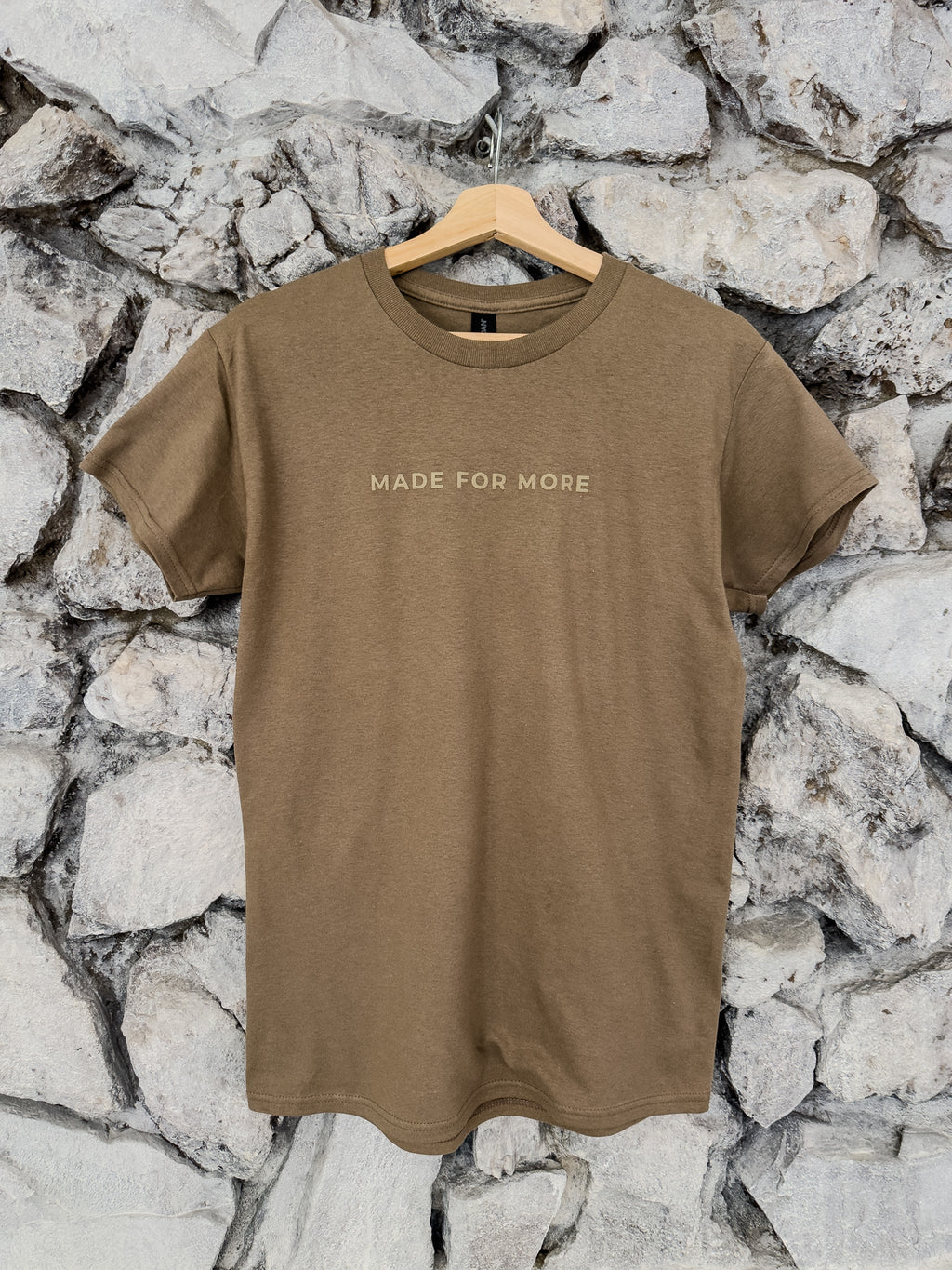 Made for More Christian T-Shirt – Heavy Cotton Faith Tee (Savanna Brown)