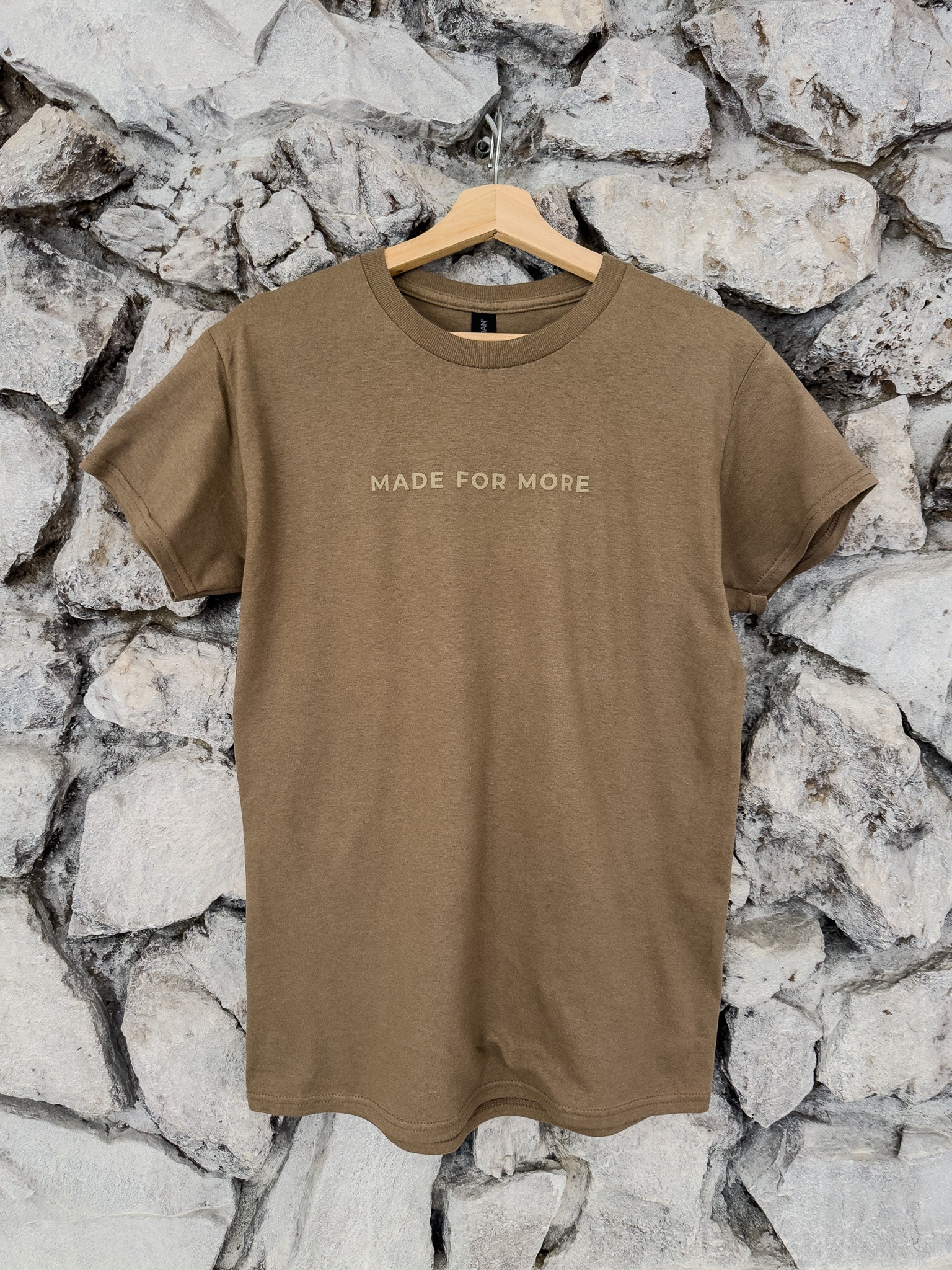 Made for More Christian T-Shirt – Heavy Cotton Faith Tee (Savanna Brown)