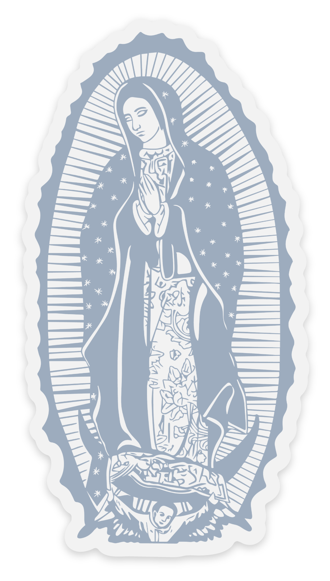 Our Lady of Guadalupe Catholic Sticker – Weatherproof Vinyl Marian Devotion Sticker