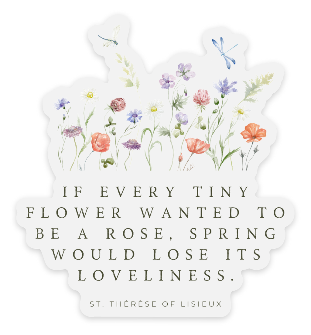 Spring Sticker – St. Thérèse of Lisieux Catholic Weatherproof Vinyl Sticker