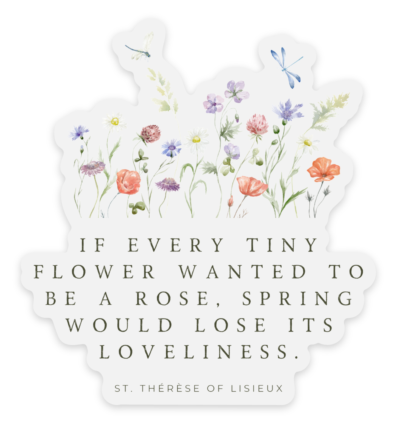 Spring Sticker – St. Thérèse of Lisieux Catholic Weatherproof Vinyl Sticker